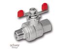 Two Piece Ball Valve with butterfly handle