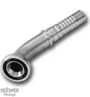 ﻿Interlock SAE Flange Hose Tail 45° 3000 PSI