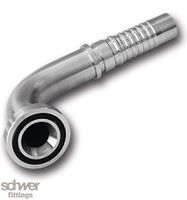 ﻿Interlock SAE Flange Hose Tail 90° 3000 PSI