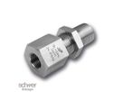 Screw-on bulkhead with lock nut