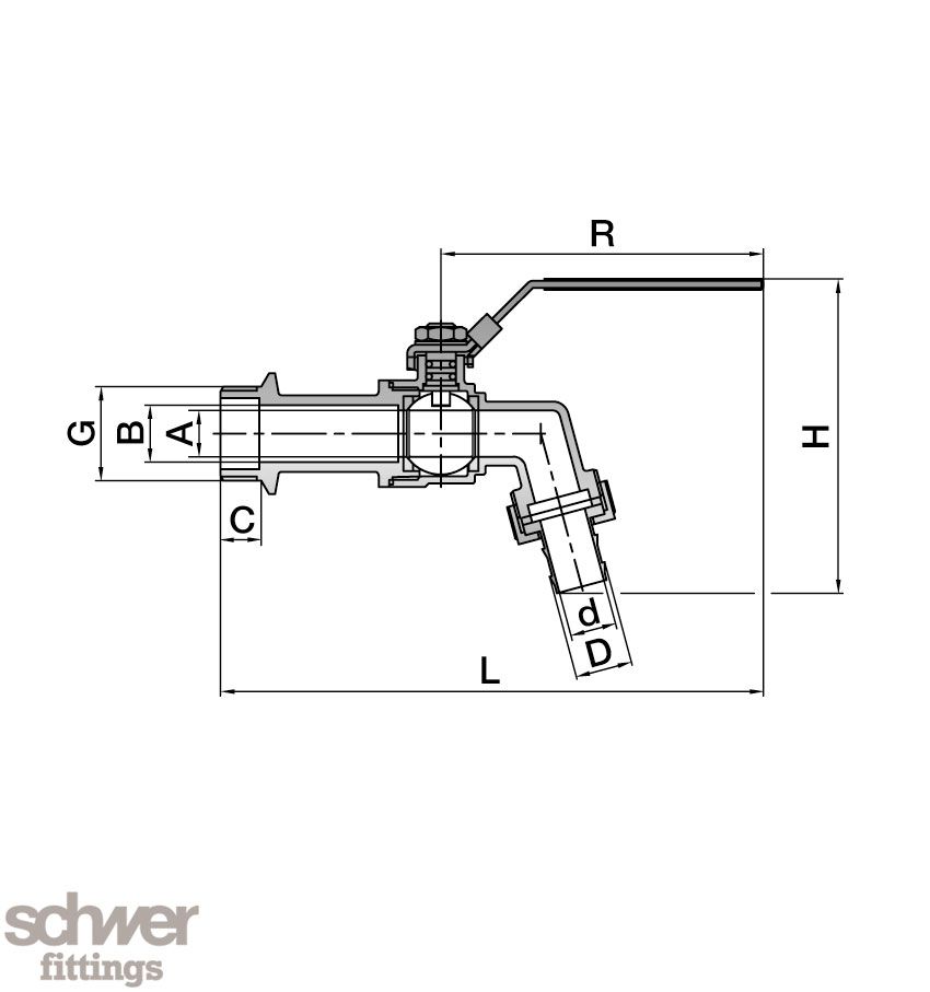 2-piece ball valve