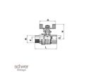 Two Piece Ball Valve with butterfly handle