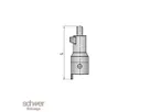 Stem extension for 3-piece ball valve