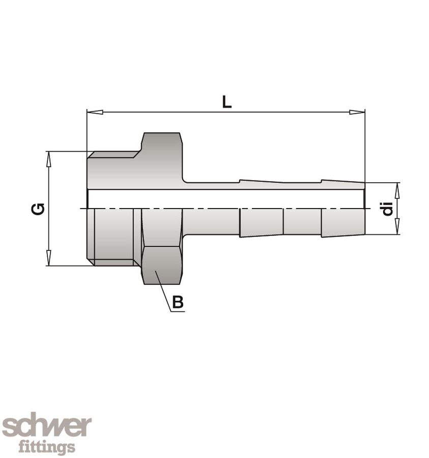 Male Stud Hose Stem