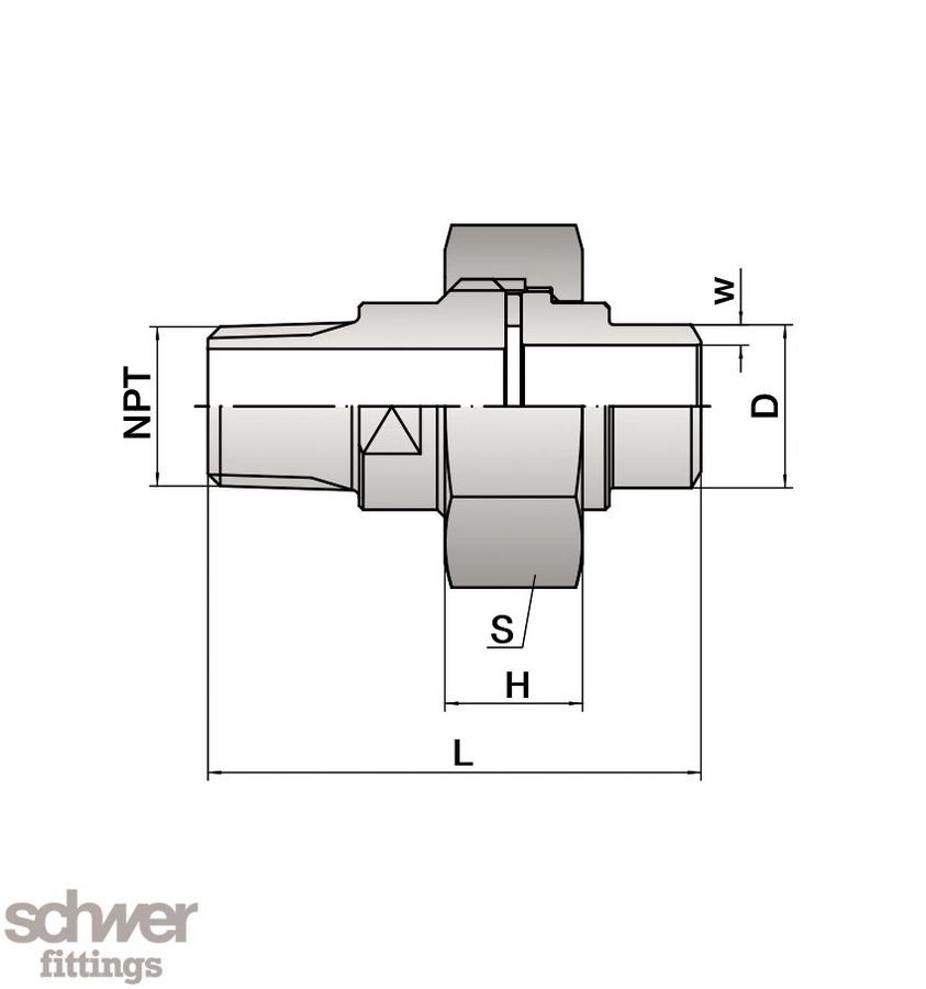 Union, outside thread-welding end