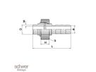 Union, welding end - hose stem