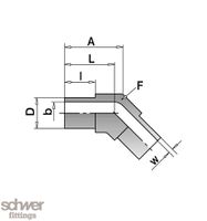Elbow 45° short