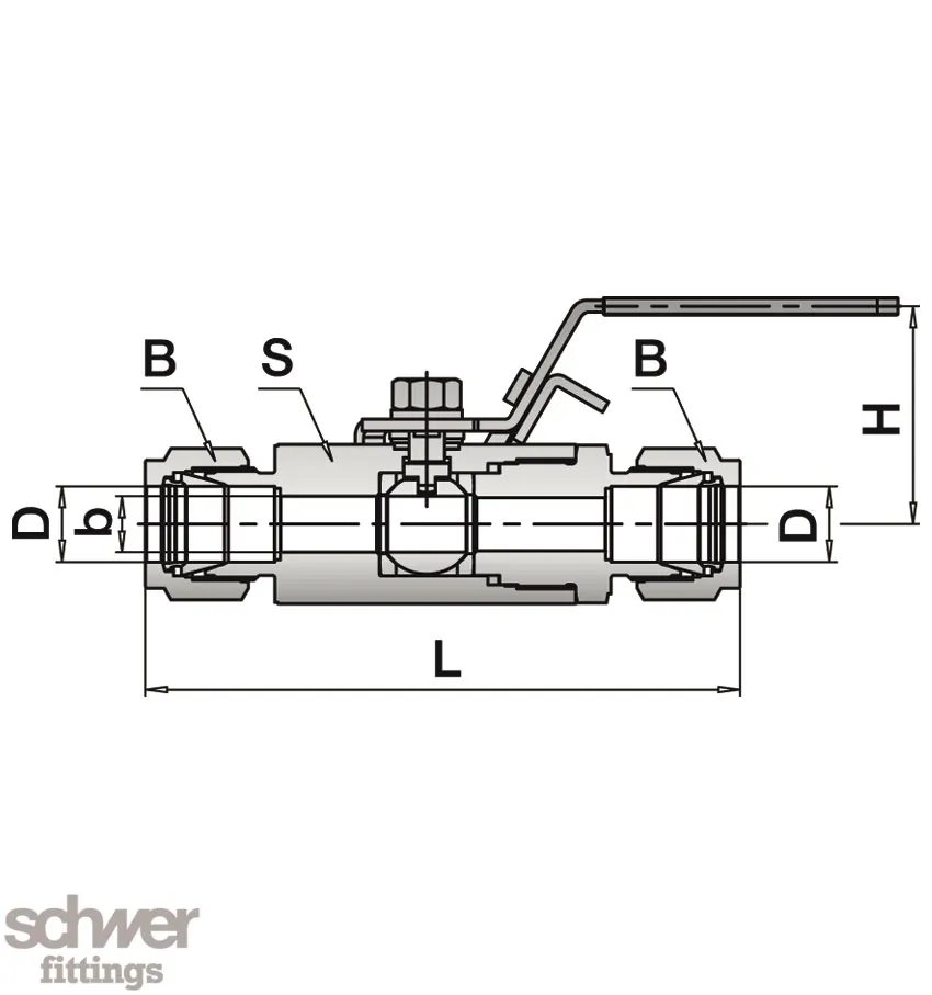 2-Way Low Pressure Ball Valve (up to 1.000 PSI)