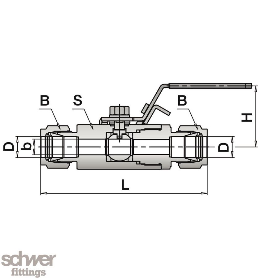 2-Way Low Pressure Ball Valve (up to 1.000 PSI)