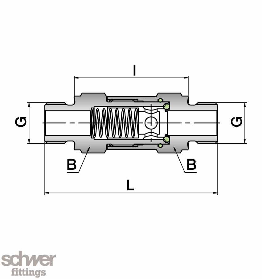 Check Valve (G) with metal sealing edge