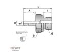 Male-Shaft Adaptor with metal sealing edge