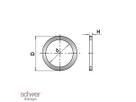 Metal Inside Ring Copper for Manometer with Outside ISO-Threads