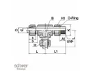 Male Run Tee Disk-O-Ring SAE / MS